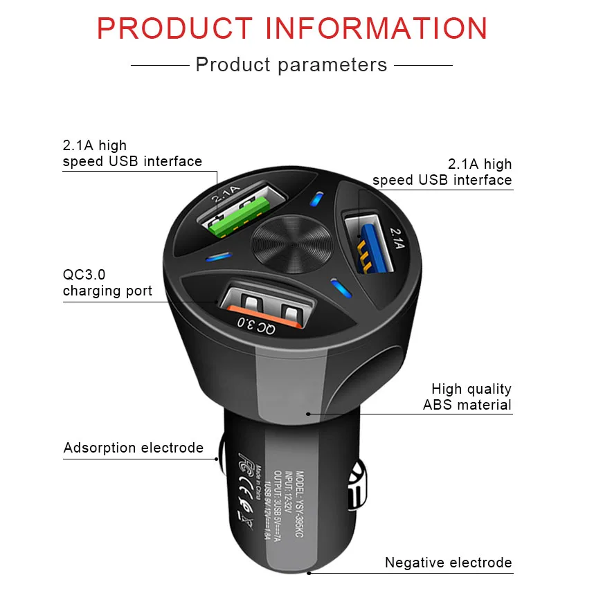 12/24 v автомобиль Зарядное устройство 3.1A Dual USB зарядное устройство для быстрой зарядки автомобили прикуривателя Зарядное устройство розетка в автомобиль в реальном времени Напряжение авто аксессуары