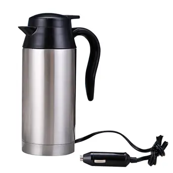 

Car Electric Kettle Temperature Control Stainless Steel Tea Kettle BPA-Free Hot Water Boiler Cordless With LED Indicator