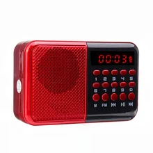 USB перезаряжаемое портативное минирадио портативная цифровая FM TF карта MP3-плеер динамик с Светодиодный индикатор питания дисплея-функция памяти