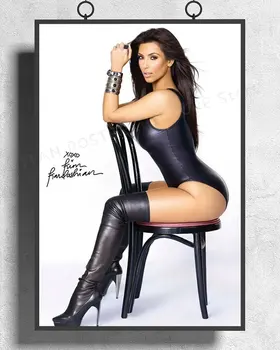 

H168 Kim Kardashian Movie Actor Star 02 (2) Wall Sticker Silk Poster Art Home Decoration