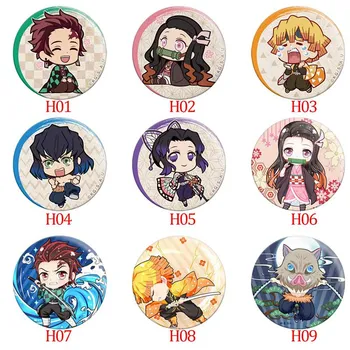 

Anime Demon Slayer: Kimetsu no Yaiba Kamado Tanjirou Cosplay Badge Cartoon Collect Backpacks Bags Badges Button Brooch Pins