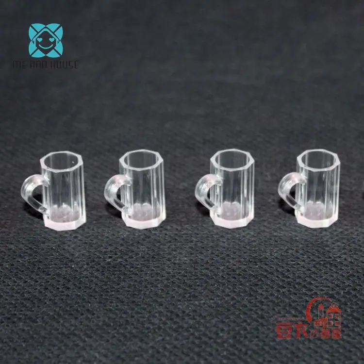 1: 12 кукольный дом ресторан Beer Steins четыре набор