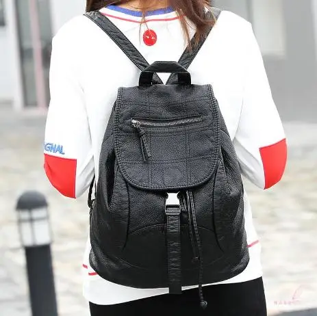 Новинка, двойная сумка на плечо из стираной овчины, сетчатая Красная кожаная женская сумка для отдыха, Студенческая сумка, сумка aa508