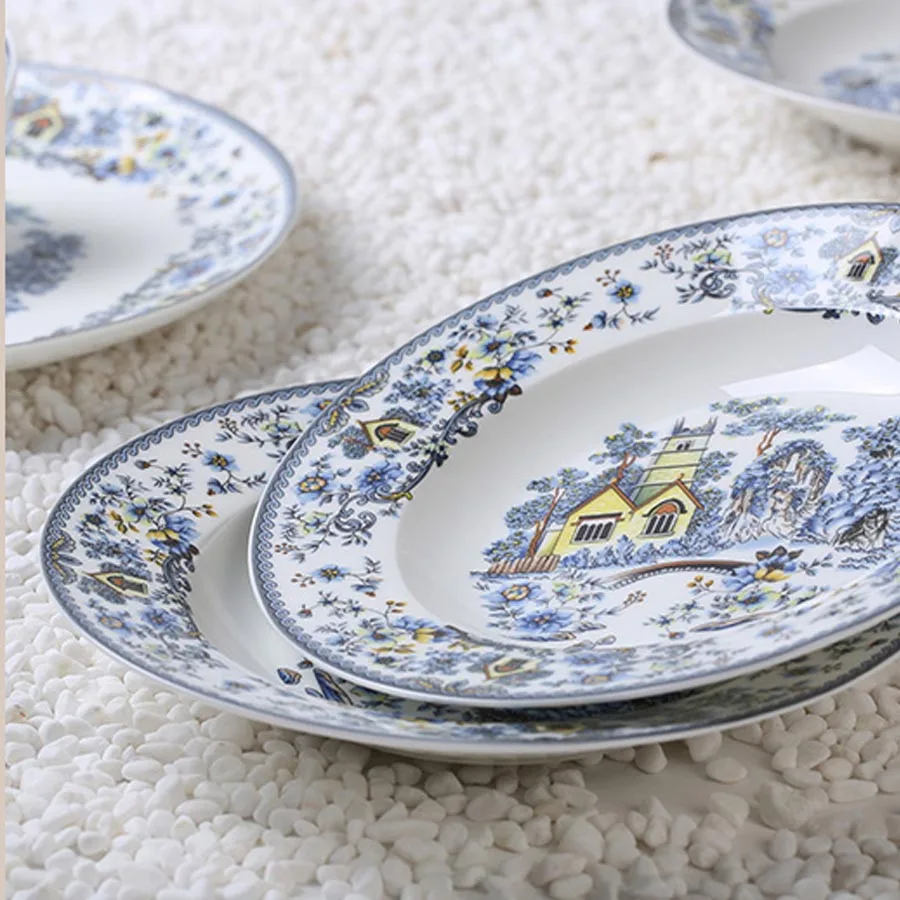 Керамическая столовая посуда jingdezhen с 60 головками набор блюд китайские блюда