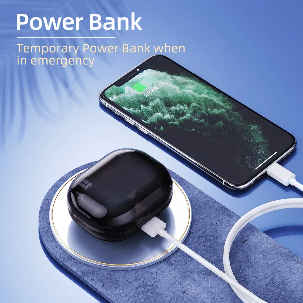 TWS Adapter For Earphone Wireless Bluetooth Earphone Wireless Earbuds Sport Bluetooth Earphone Power LED Display with Charging