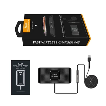 

C1 Car Qi Wireless Charger Pad Fast Charging Dock Station Non-Slip Mat Car Dashboard Holder Stand for iPhone XR Xiaomi 9