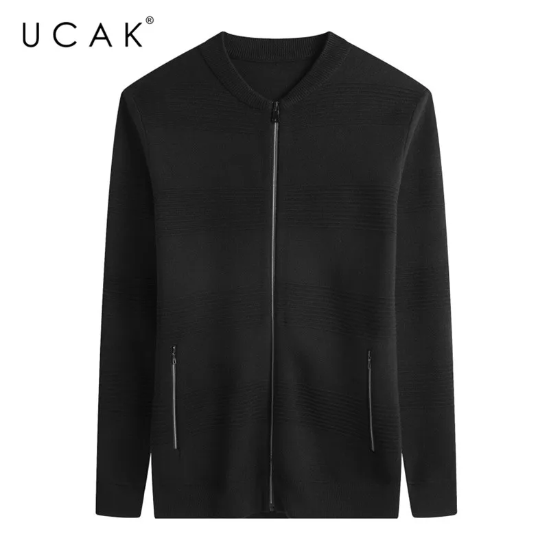Hot Product UCAK Brand Sweater Men Autumn Winter Warm Cardigan Men Clothes 2019 New Arrivals Casual Coat Men Plus Size Cotton Knitwear U1012