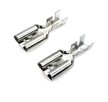 

500 pcs piece 9.5mm car splices wire terminal Non-insulated auto electrical female Crimp terminals DJ621-E9.5x1.2C