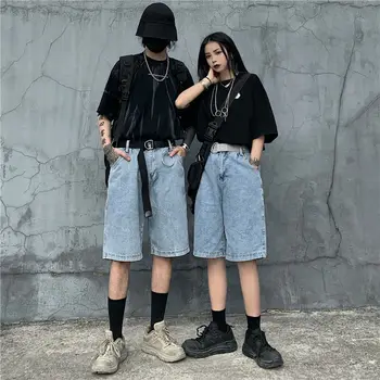 

2020 Summer New Youth Popular Men's Korean Version Of Ins Solid Color Loose Washed Denim Five-point Pants Fashion Casual Shorts