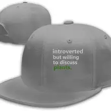 Introverted, но готовы обсудить растения мужские Snapback плоские Билла бейсболка серый