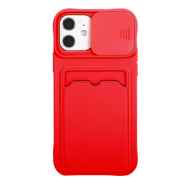 Camera Lens Protection Case For iPhone 12 11 Pro Max XS XR X 6 s 6s 8 7 Plus Mobile Phone Cover Soft Silicone Card holder