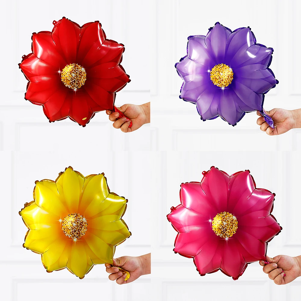 10Pcs Multi Flowers Balloons Foil Globes Pink Gifts For Girls Birthday Party Decoration Wedding Valentines Baby Shower Decor