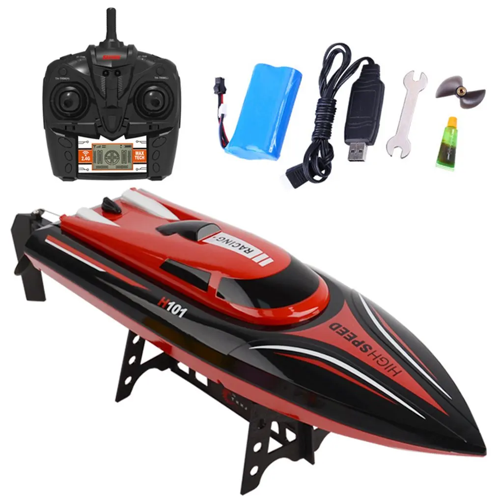

H101 Speed Boat 2.4GHz 4CH RC Remote Control High Speed Boat Racing with LCD Display Toys Gift for Children Kids
