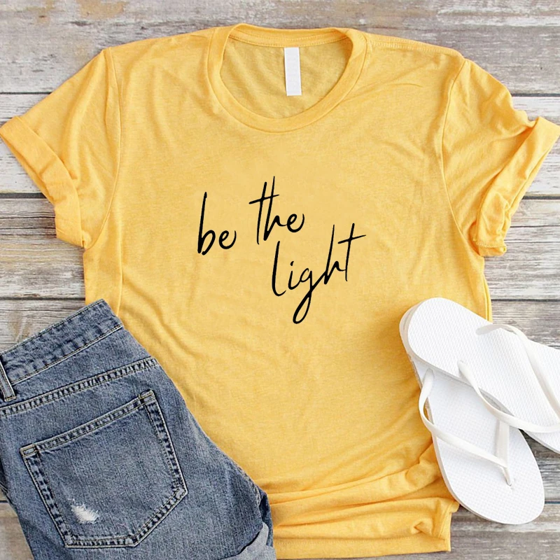Jesus Top Graphic Tee Be The светильник Футболка женская одежда летняя повседневная