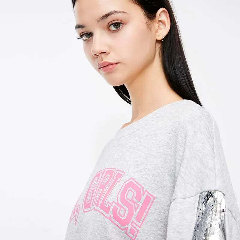 Vero Moda Новое поступление Женская толстовка с круглым вырезом и буквенным принтом | 318433513