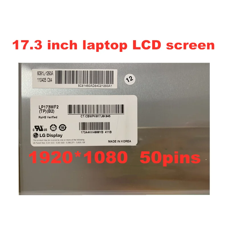 

17.3 inch FHD 3D Laptop LCD Screen LP173WF2-TPB1 B3 LP173WF2 (TP) (B2) LP173WF2 TPA1 eDP 50pins 1920 * 1080 panel