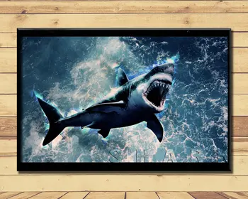 

Shark Huge Strong Marine Animal (19) Wall Posters Prints Silk Art Painting For Home Wall Bedroom Decor