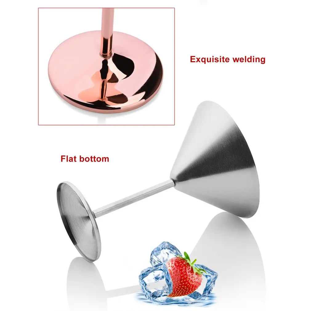 Нержавеющая сталь, бокал для мартини, бокал для вина, бокал для коктейля, шампанского, свадебные, вечерние, для отеля, бара, свадебные стаканы, 200 мл