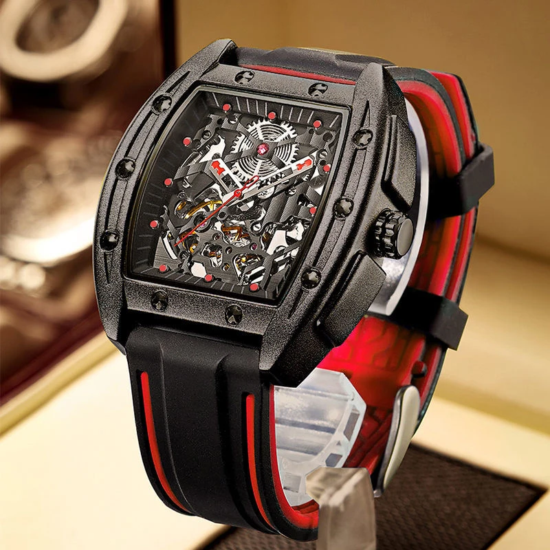 New AILANG Men's Automatic Mechanical Watch Fashion Business Skeleton Waterproof Top Luxury Watch
