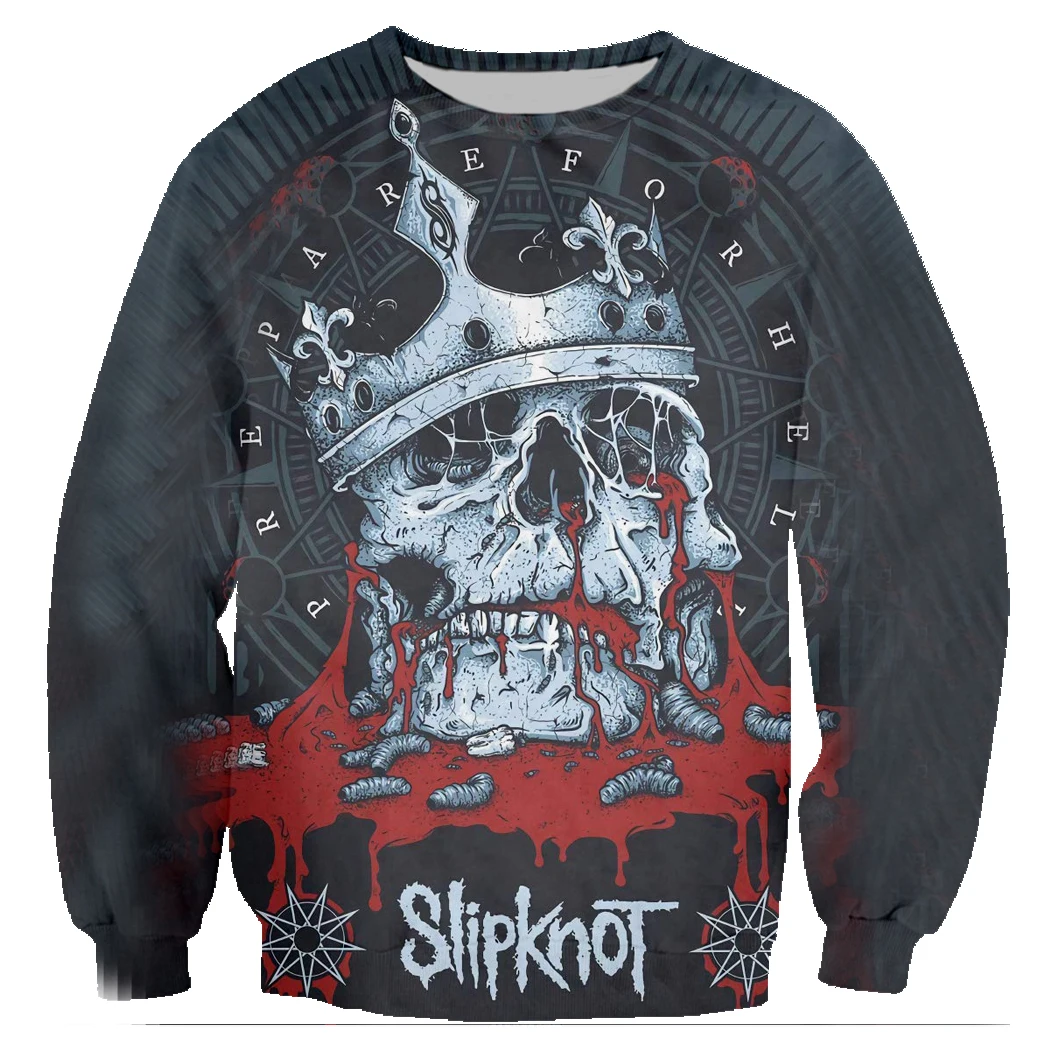 Slipknot рок толстовки 3D печатных унисекс пуловер толстовки с длинным рукавом Crewneck уличная Толстовка Sudaderas Hombre 5XL