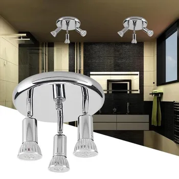 

GU10 Round 3 Heads Ceiling Spotlight For Living Room Bedroom Kitchen Lighting Modern Home Rotatable Decoration Led Lamps Lights