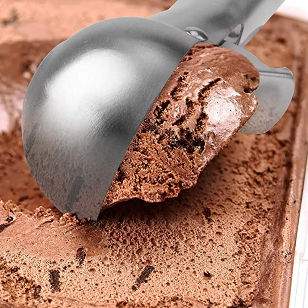 Stainless Steel Ice-cream Scoop With Comfortable Anti-freeze Handle Masher Cookie Scoop Ice Ball Disher Spoon Watermelon Spoons