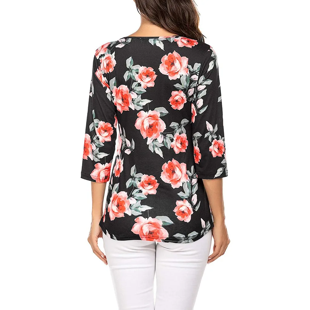 Women Maternity Long Sleeve Breastfeeding Printed Flower Nursing Tops Blouse winter nursing top fashion vestido embarazada