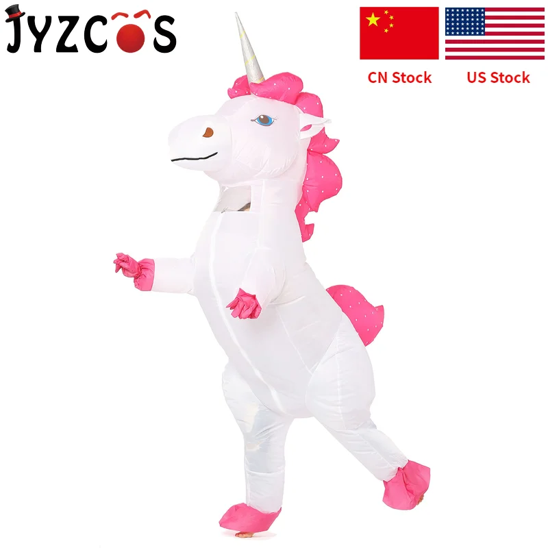 Новый надувной костюм единорога JYZCOS для мальчиков и девочек с животным тематикой