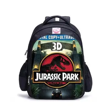 

Children's Animal Print Backpack Jurassic Dinosaur World Kingdom Girls Boys Children's School Bag