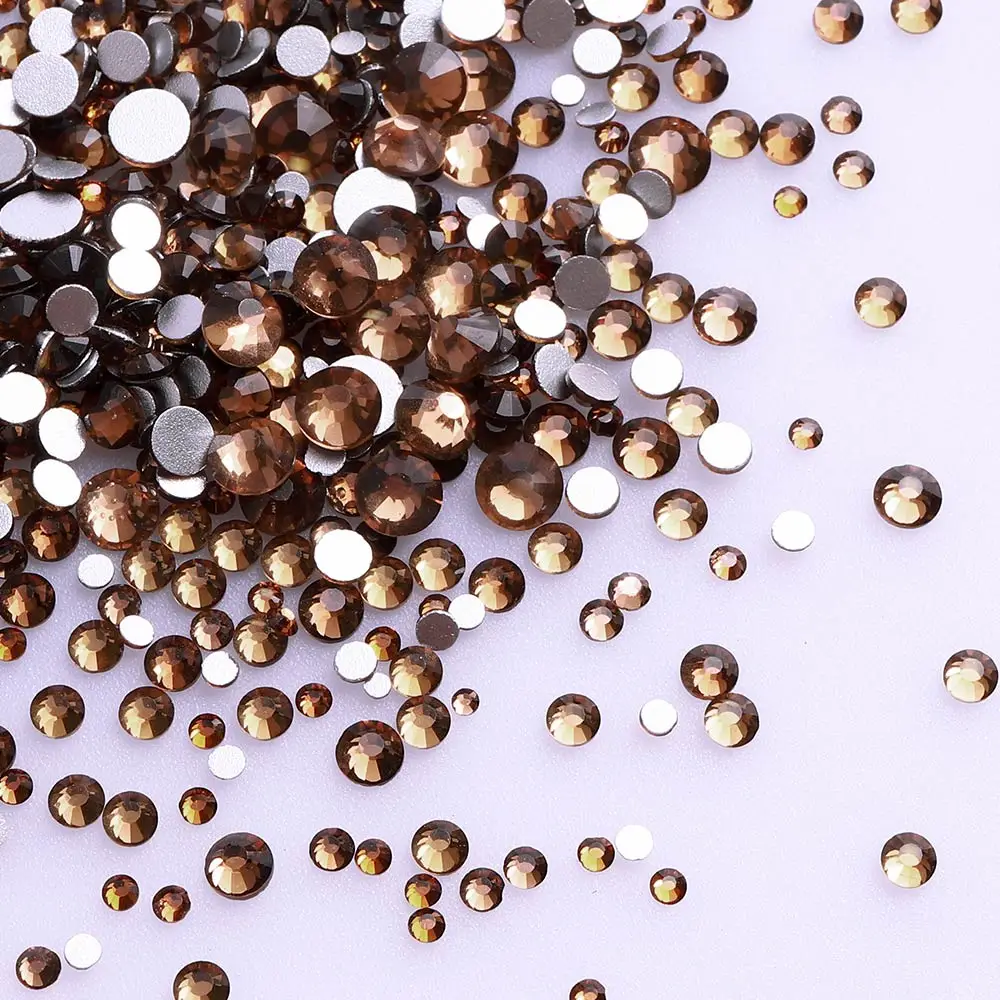 Mix Size Black Diamond Flat Back Rhinestones for Face Self-adhesive Crystal Beads Loose Precious Stones Diamond Painting Jewelry