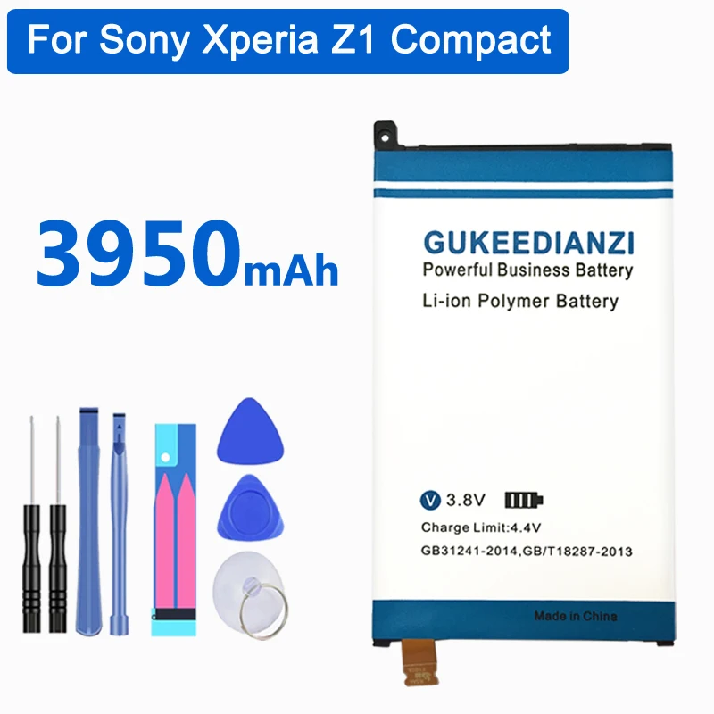 Аккумулятор GUKEEDIANZI 3950 мАч для Sony Xperia Z1 Compact Mini Z1mini D5503 M51w аккумулятор на мобильный
