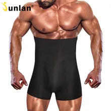 Junlan мужские боксеры с открытым Fly Высокая Талия Корректирующее утягивающее белье живота Пояс Body Shaper пластика Управление Корректирующие шорты