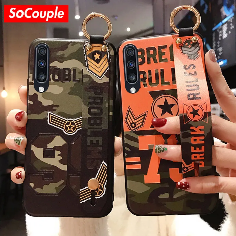 Чехол SoCouple с ремешком на запястье для Samsung A50 A51 A71 A70 52 72 32 1240 30 20 10 A21s S9 S10 S20 FE plus S21 |