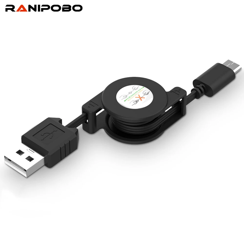 Ranipobo 2.4A Fast Charging Spring Cable For Samsung Xiaomi Huawei Type C Micro USB Spring Cord Phone Charging Car Charging Sync|Кабели для мобильных телефонов| | АлиЭкспресс