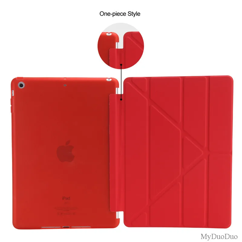 red Чехол для нового ipad 9,7 дюймов, для ipad модели A1822 A1823 A1893 A1954 Мягкий ТПУ чехол-накладка силиконовый Magentice Smart cover - Цвет: red