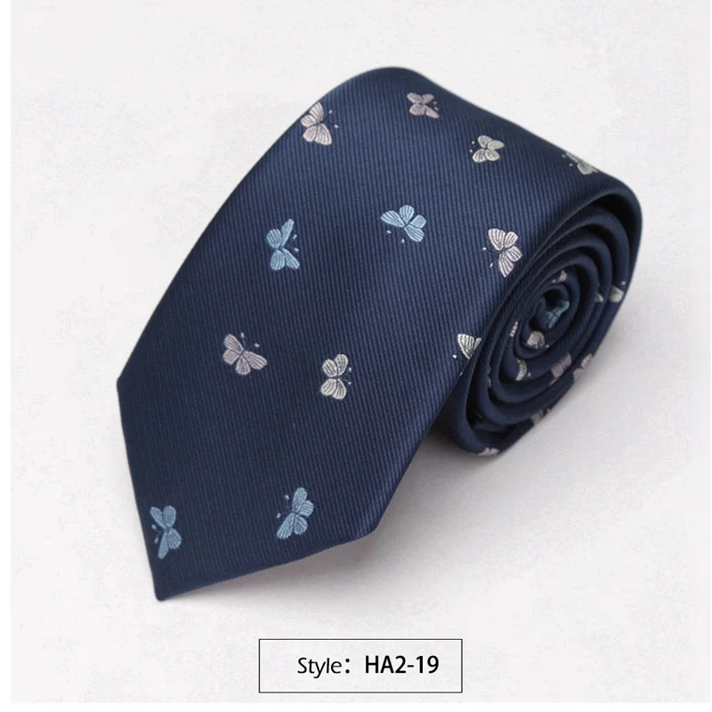 Мужские галстуки Роскошные обтягивающие галстуки для мужчин Gravata жаккардовые галстуки бизнес мужские свадебные платья полосатые модные аксессуары подарки галстук - Цвет: HA2-19