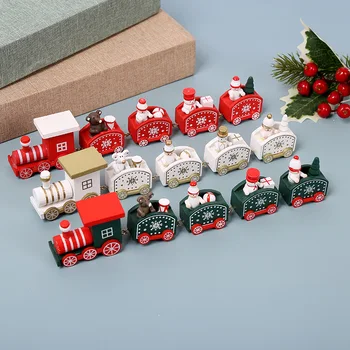 

Wooden Christmas Small Train Christmas Ornaments Merry Christmas Decor For Home Happy New Year 2021 Creative Kids Xmas Gifts