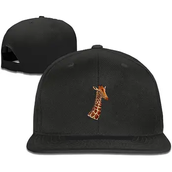 

Baseball Caps for Men,Giraffe Head Snapback Plain Black Cap Classic Hat