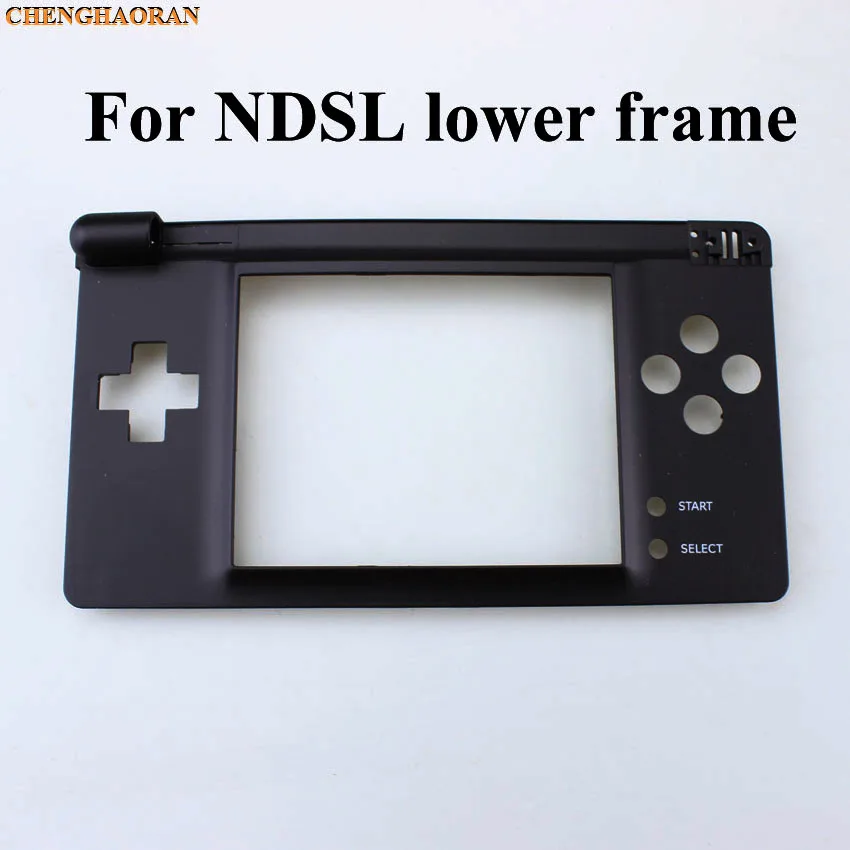 ChengHaoRan черная пластиковая верхняя/Нижняя рамка жк-экрана для DS Lite игровая консоль ndsl корпус экрана дисплея - Цвет: Black lower frame