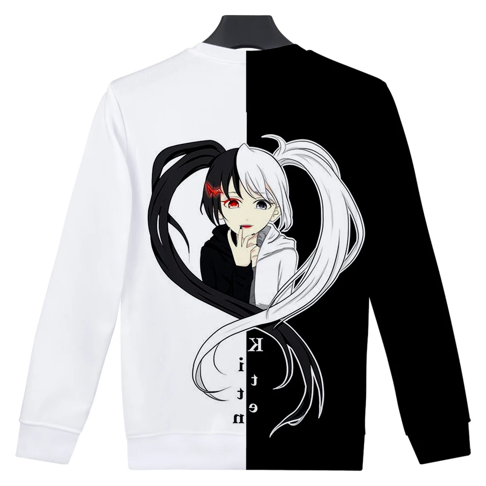 Аниме Danganronpa Косплей Монокума костюм Толстовка толстовка для мальчиков и девочек черный белый пуловер с изображением медведей толстовки унисекс
