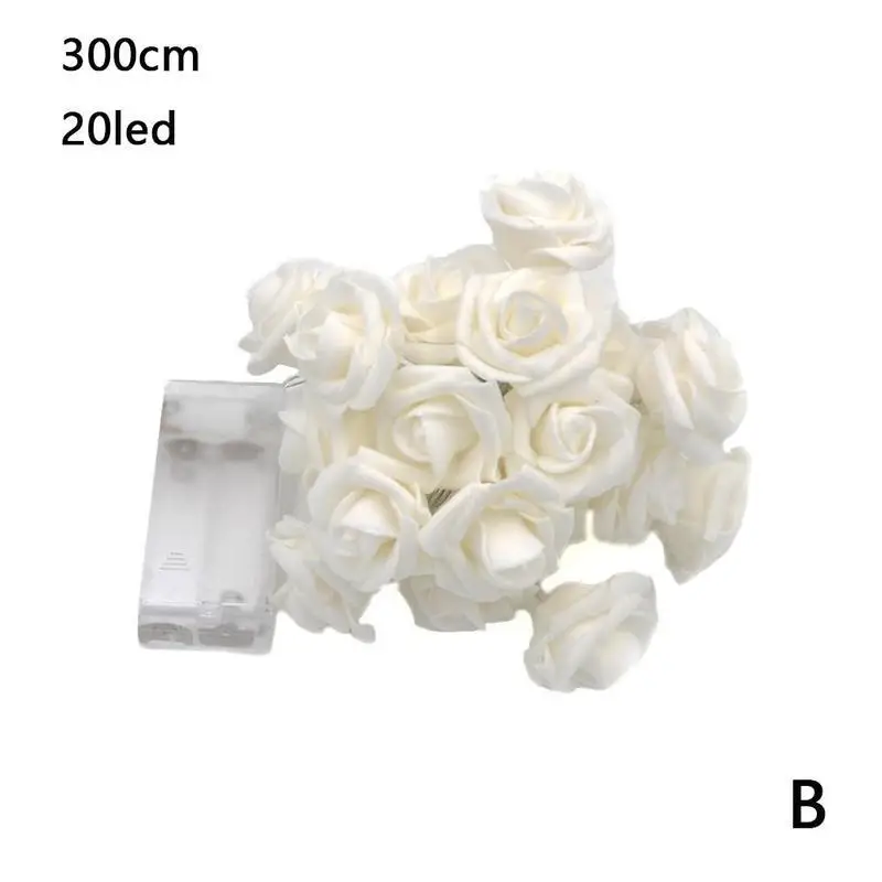 High Quality Multi-color Rose Flower Led String Lights Christmas Valentine Wedding Party Diy Decoration Flower Light - Испускаемый цвет: B