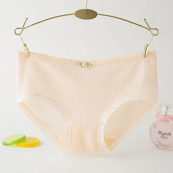 

2019 Summer Women's New Fashion Design Cotton Breathable Stretchy Seamless Solid Underwear Panties Briefs Knickers Underpants!