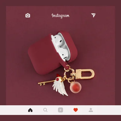 Роскошный милый мультяшный кулон Декор силиконовые чехлы для Apple Airpods 1 2 Аксессуары Bluetooth беспроводная коробка для наушников Защитная крышка