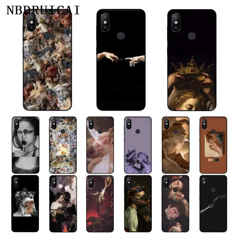 Винтажная клейкая статуя Давида NBDRUICAI чехол для телефона в эстетическом стиле