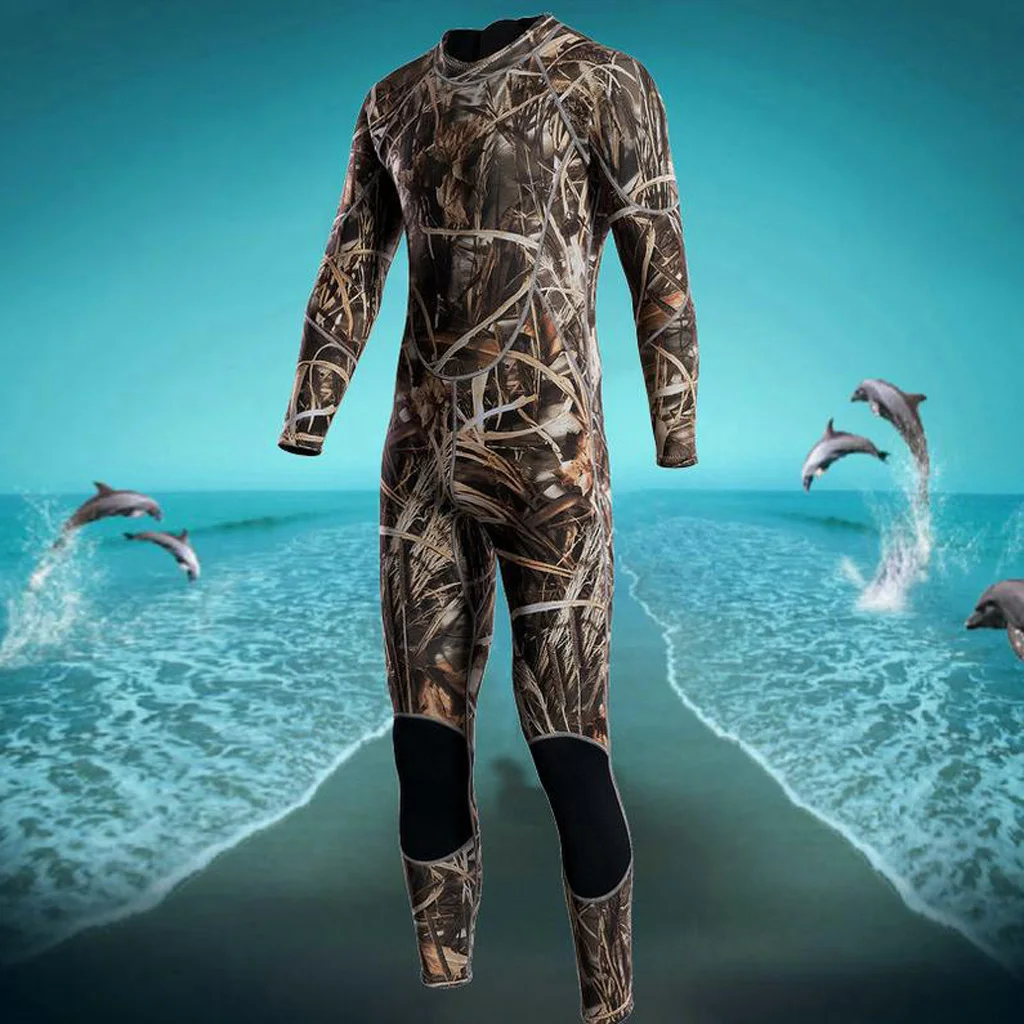 New Mens 3mm Neoprene Full Body Wetsuit for Surfing SCUBA Diving Camouflage S - XXL