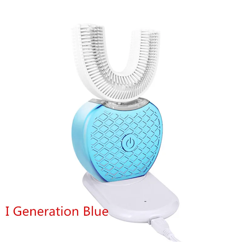 I Generation Blue Интеллектуальная автоматическая электрическая зубная щетка, отбеливающая зубы, на 360 градусов, синий светильник, USB U тип, 4 режима, зубная паста, удаление неприятного дыхания - Цвет: I Generation Blue