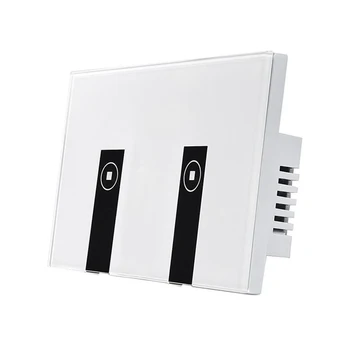 

Wifi Smart Light Switch,2 Switches Press Wall Plate Alexa Light Switch,In-Wall Wireless On/Off Wall Switch,Timing,Voice Ap