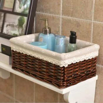 

Rattan basket Dirty clothes basketry Desktop storage box Home Snack case Willow Fabric hoppet YHJ121106