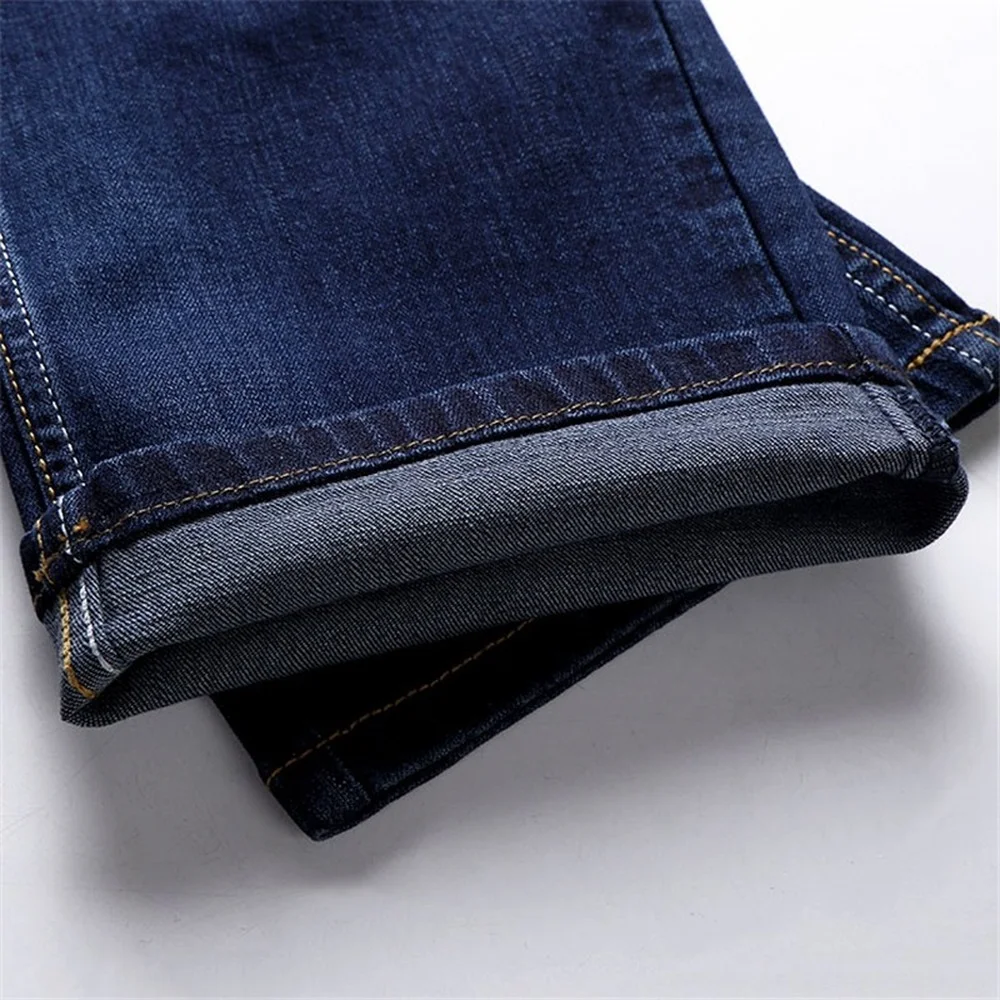Jeans Casual Mens Classic Cotton Jeans Stretch Male Business Denim Pants Slim Fit Brand Overalls for Men Size 38 40 42 men jeans,mens jeans,jeans trousers,denim trousers,business jeans,mens casual trousers