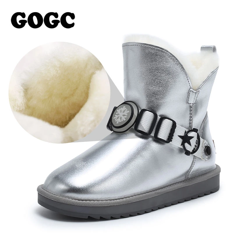 GOGC/женские ботинки на меху Женские Зимние женские Женская обувь ботильоны